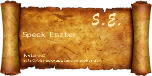 Speck Eszter névjegykártya